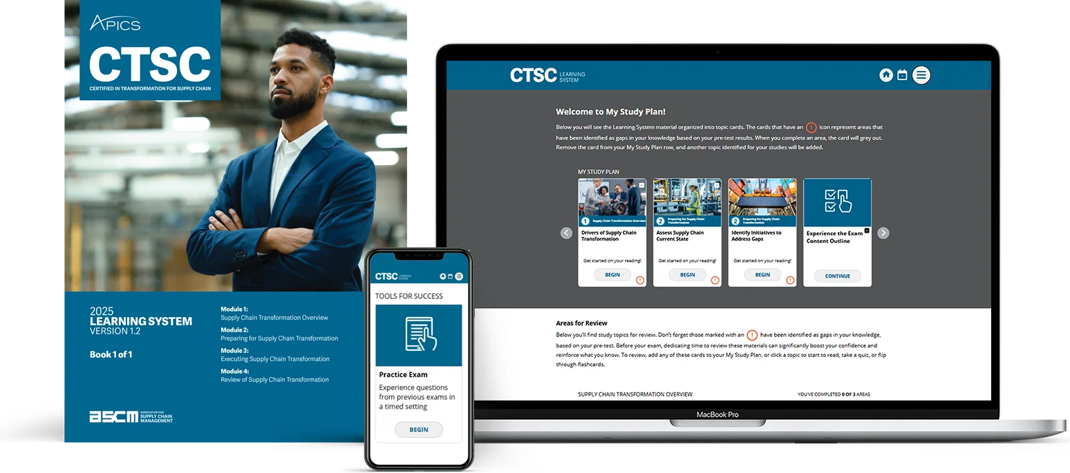Learning System APICS CTSC sur tous les écrans